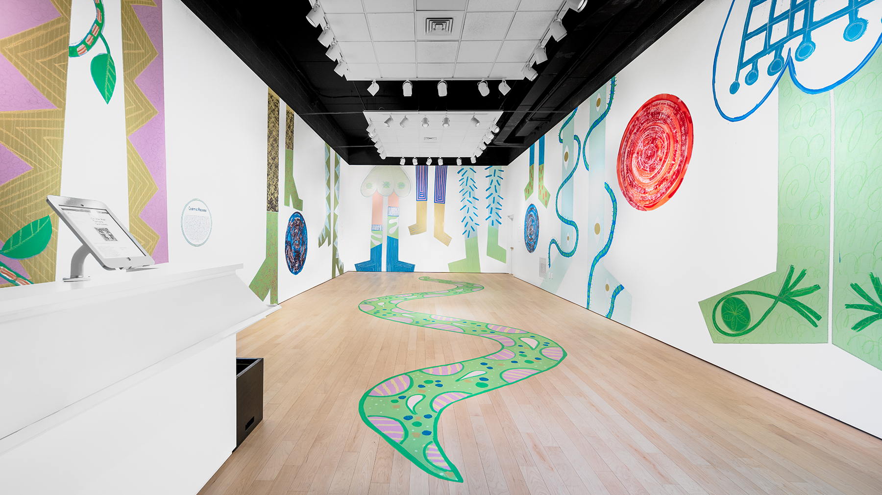 Installation view of On the Wall Tamara Gonzales at Providence College Galleries. Image Scott Alario