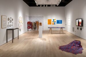 Full installation image of WOR[L]DS Exhibition in Reilly Gallery